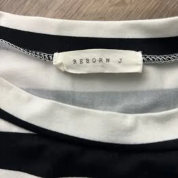 Reborn J Striped Long Sleeve Top with Brown Elbow Patches - Size Large - Image 9
