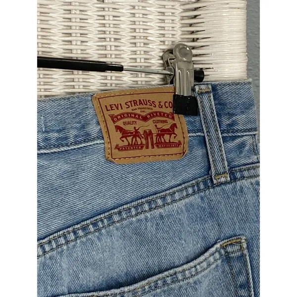 Levi's 501 94 Baggy Jeans Light Wash Distressed High Rise‎ Straight 27 - Image 5
