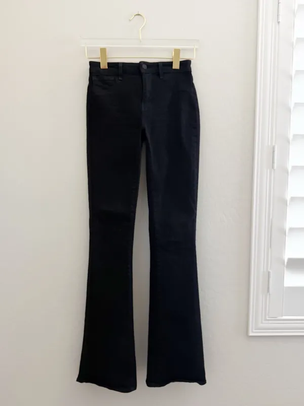 L’agence Selma Coated Bootcut Jean in Noir Black Size 25 - Image 5