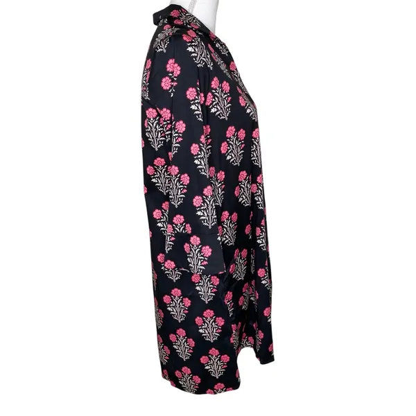 Tuckernuck Megan Black Pink Dahlia Floral Shift Mini Dress Size S - Image 5