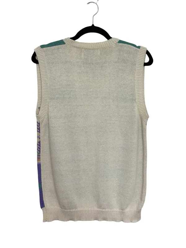 Vintage Jantzen Classics Hand Embroidered Grandmacore Sweater Vest - Size M - Image 2