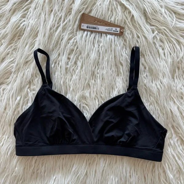 Skims Fits Everybody Crossover Bralette Onyx Size Small - Image 2