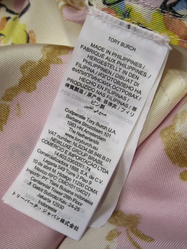NWT Tory Burch Silk Cargo Pant in Pink Porcelain Floral Wide Leg Pants 4 - Image 11