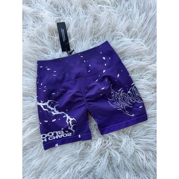 Civil Regime Blowout Kelly Seamless Shorts Bright Purple Size Small - Image 2