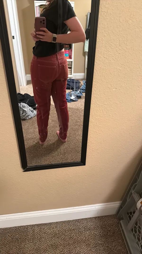 Vintage Straight leg jeans Red Size 4 - Image 2
