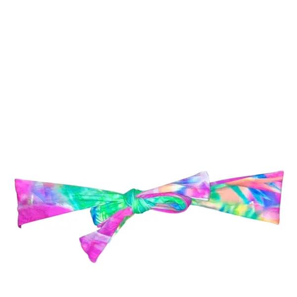 2‎ Chillies Bandeau Bikini Top Size 4 Multicolor Tie Dye Strapless Festival - Image 4