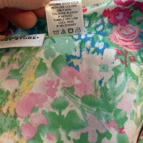 The Vermont Country Store Plus Size 1X Floral Midi Dress 100% Cotton Spring - Image 4