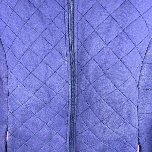 The North Face quilted jacket coat fitted purple osito lined two tone large - Image 4