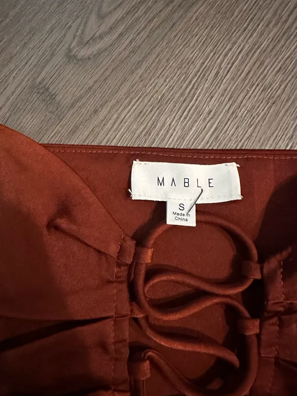Mabel brown silky crop top  - Image 3