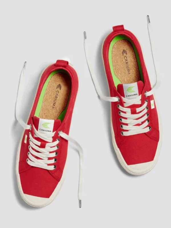CARIUMA OCA Low Canvas Sneakers - US Women 10 / Men 8.5 - Red - Image 8