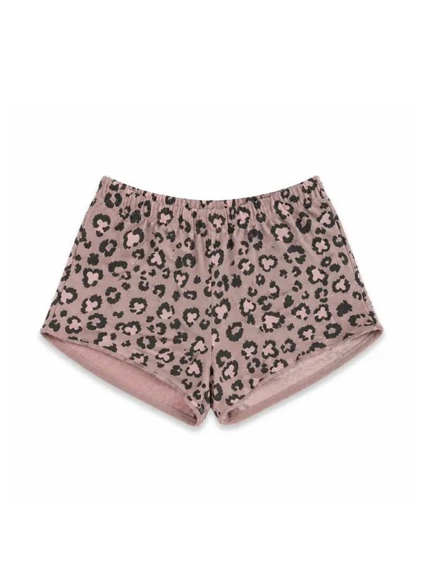 Mighty Fine Pink Leopard Print Athletic Shorts - Image 3