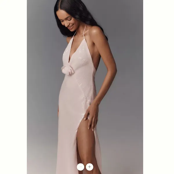 Anthropologie Bardot Aradia Sequin Halter Slip Dress - Image 3