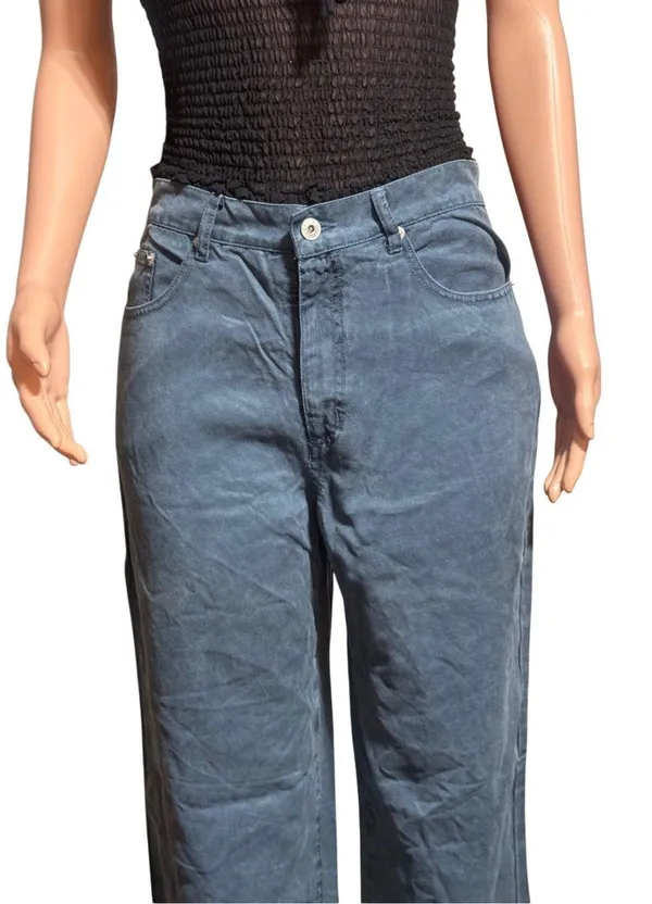 Pulp stovepipe jean high-waisted tencel teal pants M/8 - Image 5