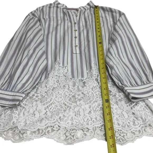 Pilcro Anthropologie Lacey Tunic Coastal Travel Cottagecore Feminine Dainty XS - Image 13