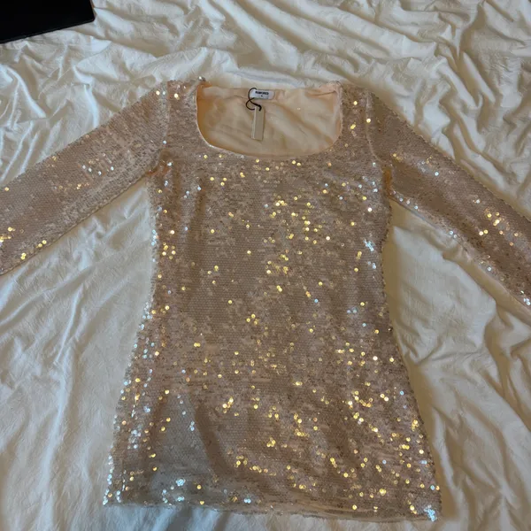 Rumor Boutique LF Rumored Mackie Sequin Long Sleeve Mini Shift Dress - Image 5
