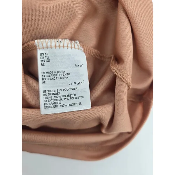 And Now This Shirt Dress Womens XL Metallic Rose Gold Button Up Tie Back EUC - Image 4