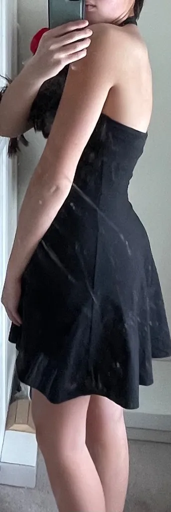 Abercrombie Mini Halter Dress Summer Black XS - Image 5