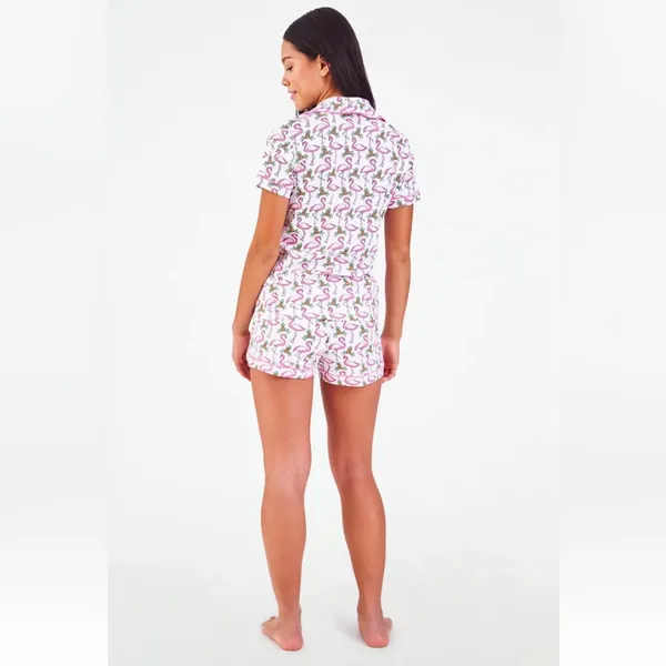 New With Tags Roller Rabbit Freddy Flamingo Polo Pajamas Sz M - Image 4