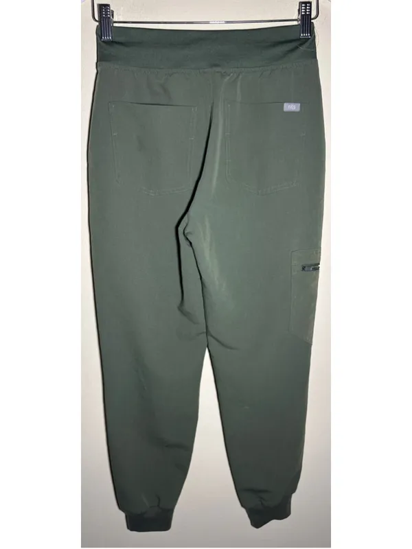 FIGS Jogger Scrub Pants XS Green Orange 26” inseam - Image 2