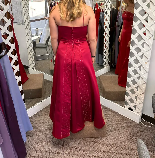 Red Prom Dress Size M - Image 2