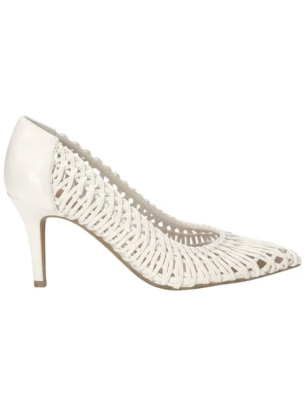 NWT INC International Concepts Zitah Woven Pointed Toe Pumps White Woven 9M - Image 2