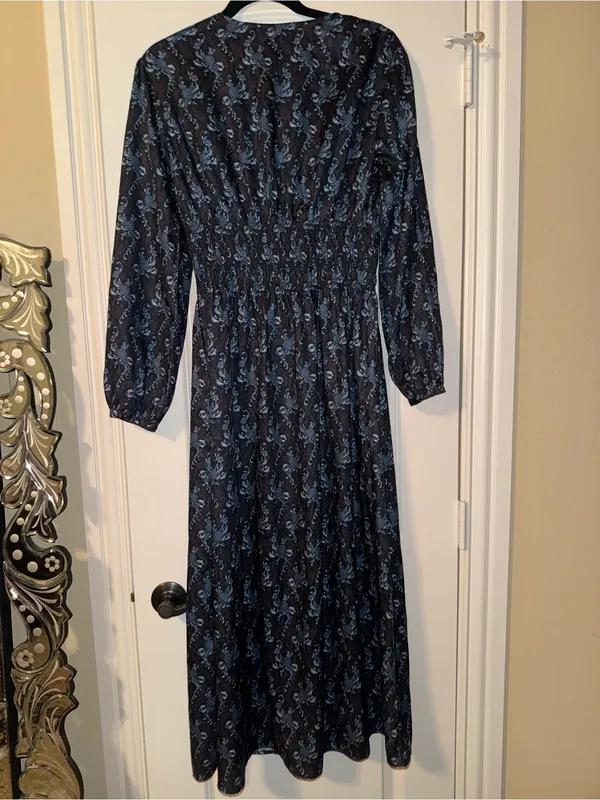 Hill House The Rosely Dress - Navy Cala Paisley - Size S - Image 7