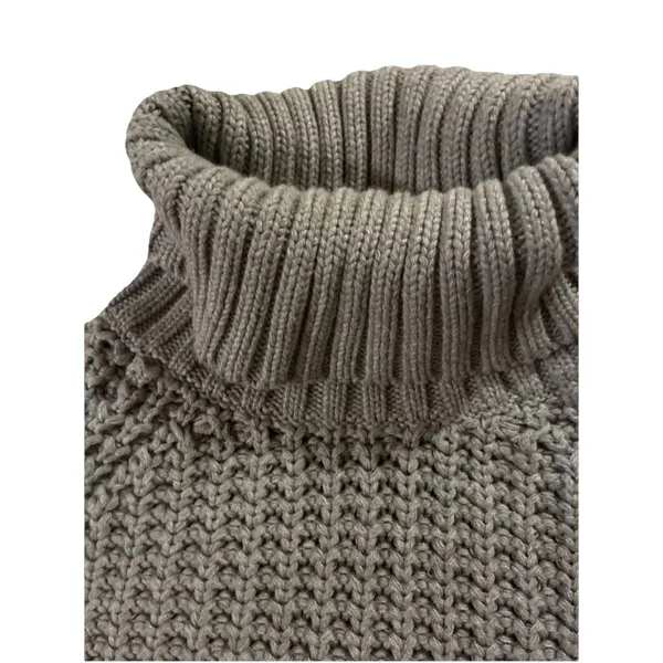 J.Crew Women’s Medium Cream Chunky Turtleneck Knit Oversized Thick Sweater - Image 2