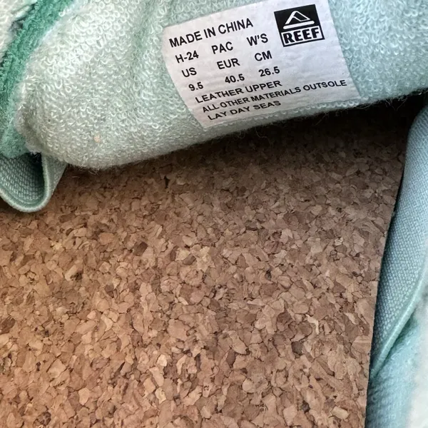 Reef Lay Day Seas Womens 9.5 Green Duo Suede Sneakers CJ7205 New - Image 7