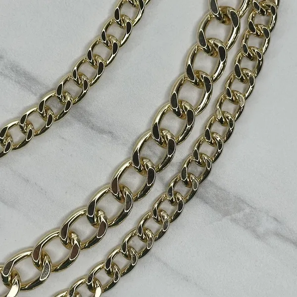 Chunky Draped Gold Tone Chain Link Belt Adjustable Y2K One Size OS ✨ - Image 3