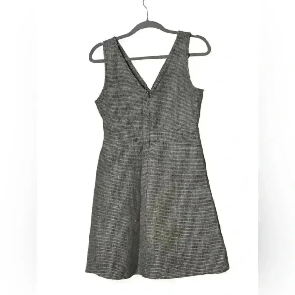 Takara Y2K Brown Houndstooth Surplice‎ Wrap Dress Size 7 Preppy Academia Twee - Image 6