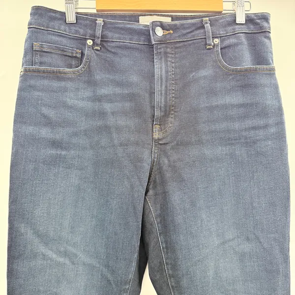 Everlane The Curvy High Rise Dark‎ Wash Cropped Skinny Jeans Sz 33 - Image 2