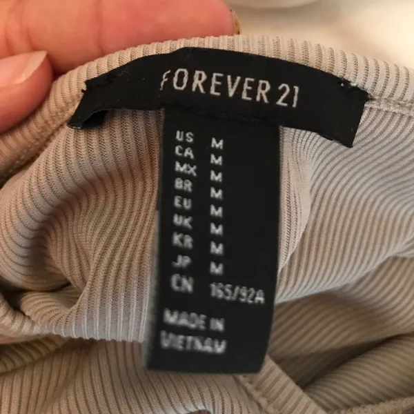 Forever21 Nude Long Sleeve Crop Top - Image 6