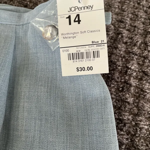 Nwt‎ Worthington soft classics "Melange" Blue skirt size 14 - Image 4