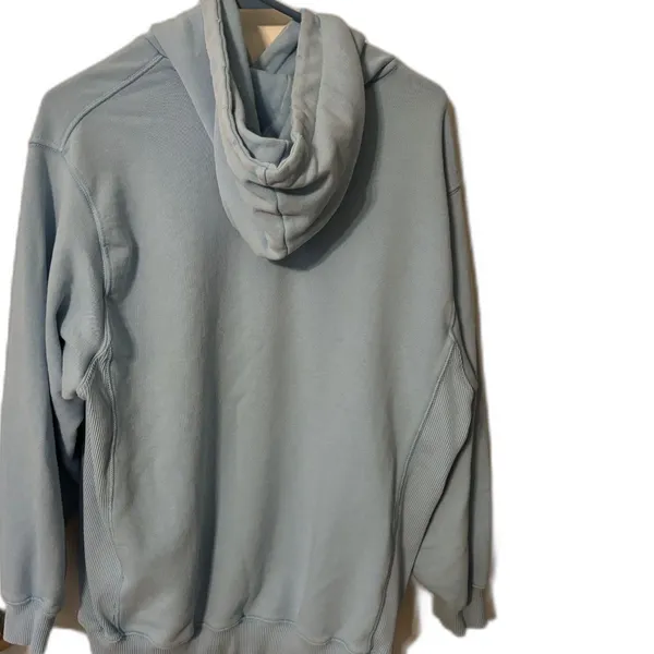 Aerie Light Blue Oversized Hoodie Sweatshirt Size S Cozy Lounge Athleisure - Image 4