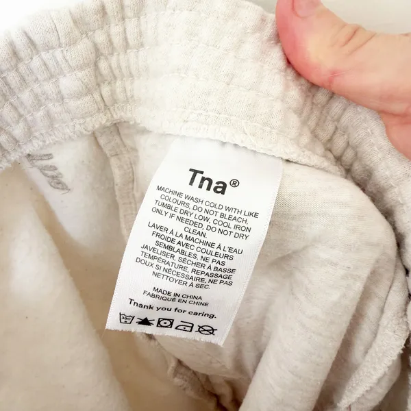Aritzia TNA Cozy Fleece Boyfriend Sweatpants Sz 2XS - Image 3