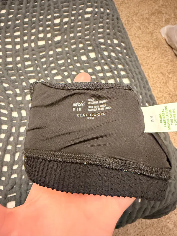 Aerie Bikini Top Black Medium Scoop - Image 3