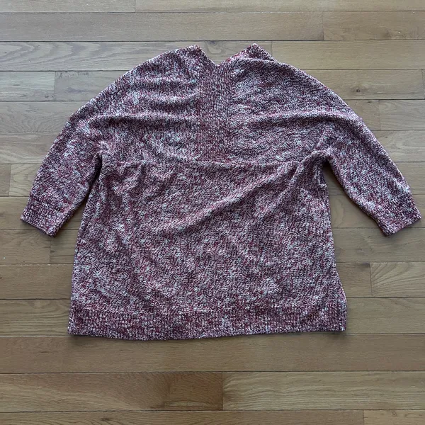 Universal Threads Cotton Blend Red Heathered Cardigan Sweater Women’s Size Large - Image 2