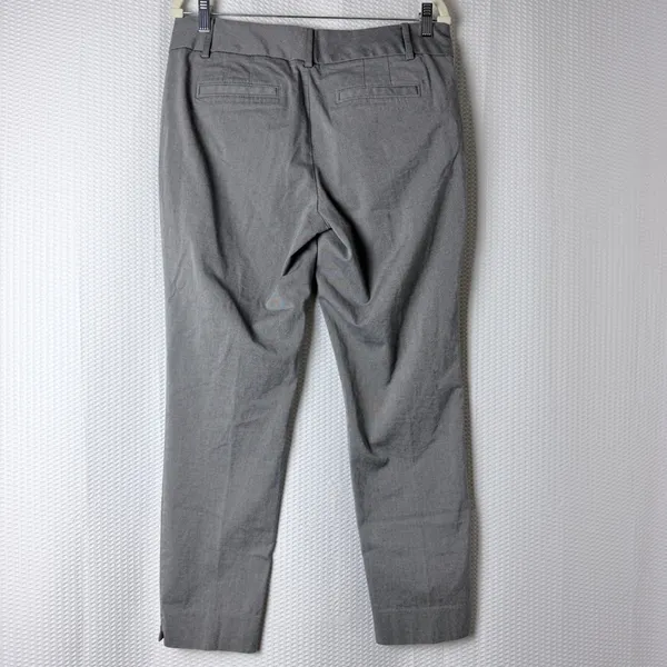 Banana Republic Jackson Fit Trousers Women 8 Gray Ankle Length Stretch‎ Workwear - Image 2
