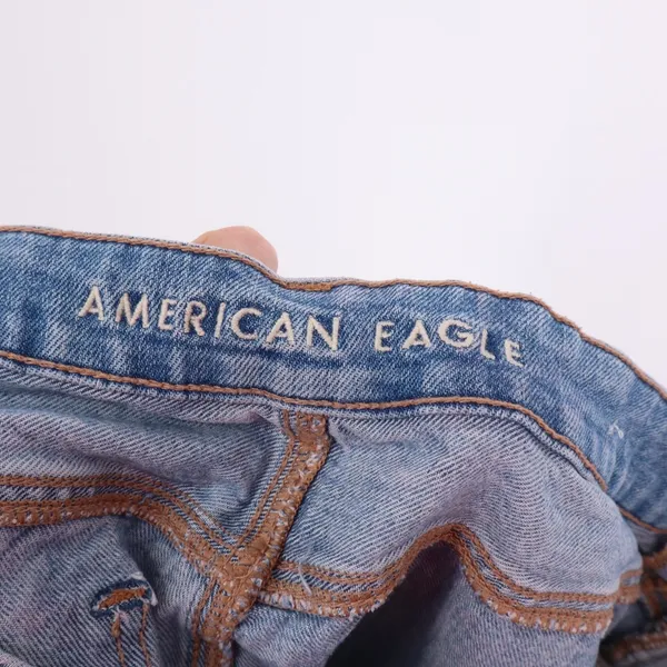 American Eagle Outfitters Cutoff Shorts Womens 12 Blue Denim Cotton Distressed - Image 3