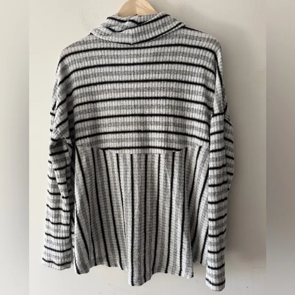 Anthropologie Saturday Sunday‎ Striped Pippa Hacci Turtleneck Sweater Top - Image 6