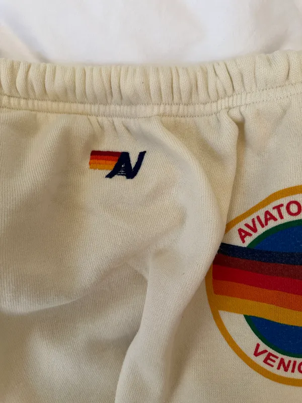 Aviator Nation Austin Sweatpants - Vintage White - Image 5