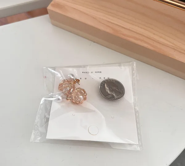925 Silver Plated Pearl Earrings - Image 4