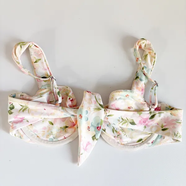 Abercrombie & Fitch Womens Floral Underwire Bikini Top Cotton Sarong Set M/OS - Image 4