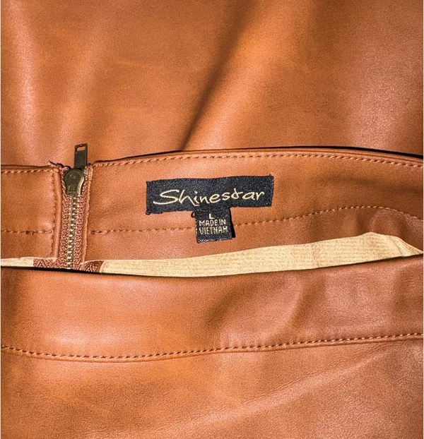 Shinestar Faux Leather Skirt - Image 3