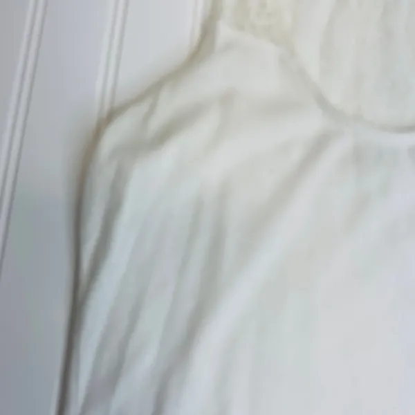 Y2k Aerie White Lace Yoke Racer Tank Top Sz Medium - Image 6