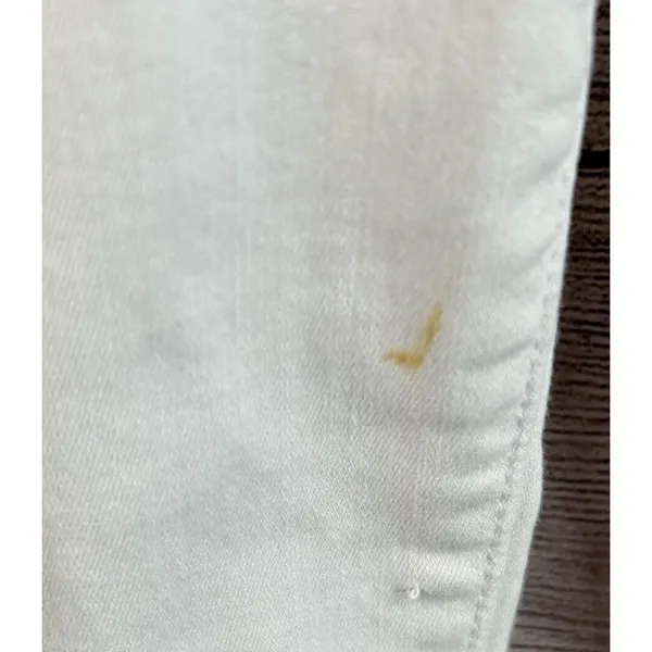 American Eagle Hi Rise Jegging Next Level‎ Stretch Size 4 Regular WHITE Stains - Image 2