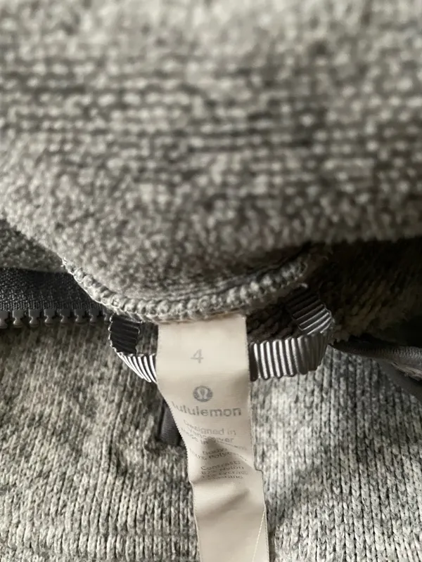 Lululemon Fleece & Thank You Pullover Heathered Gray 1/2 Zip - Image 12
