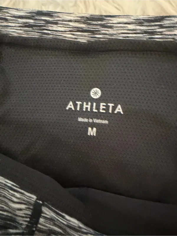Athleta Run Skort Black Gray Marled Athletic Running Tennis Skirt Shorts M - Image 3