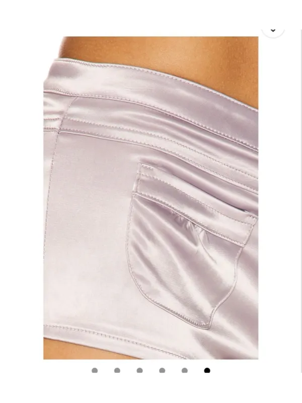 Jaded London Ballet Satin Mini Micro Short in Gray- Size US 2 - Image 4