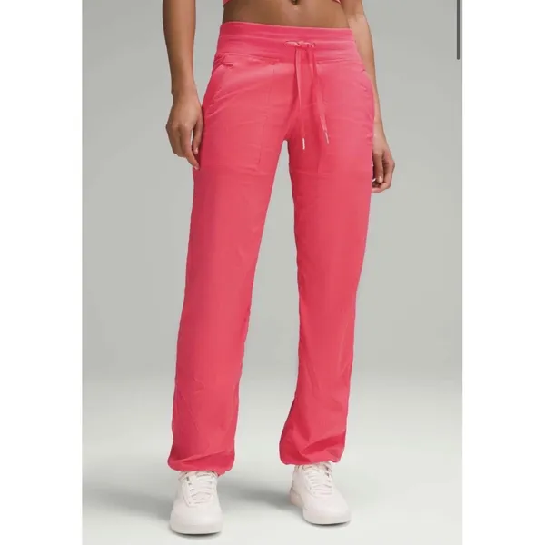 Lululemon Women Dance Studio Pant 14 Glaze Pink Ribbed Mid Rise Lined Casual - Image 2